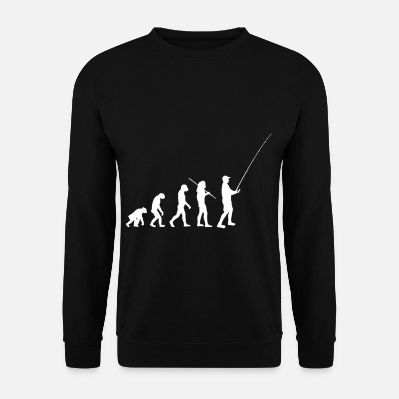 Évolution - pêche et pêche à la ligne - Sweat-shirt Unisexe - noir