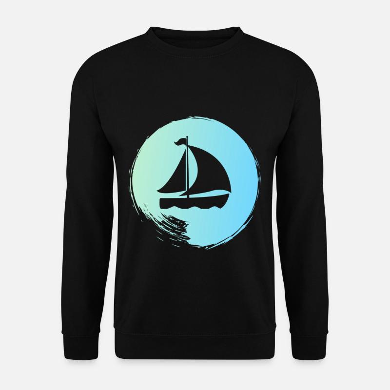 SEGEL BOOT SEGELN WIND WASSER - Unisex Pullover - Schwarz