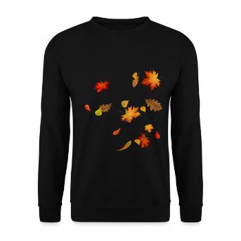 Belles feuilles d'automne - Sweat-shirt Unisexe - noir - Devant - Alina (178cm) & Michal (187cm)