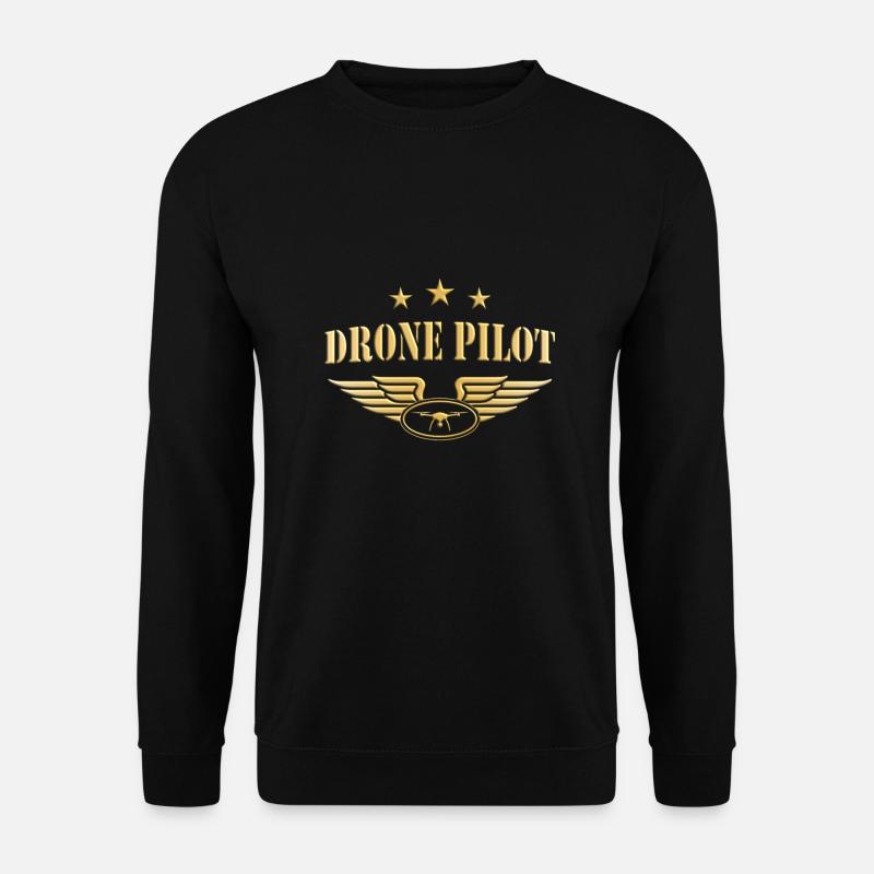 Drone Pilot - Drohnenpilot Emblem Abzeichen - Unisex Pullover - Schwarz