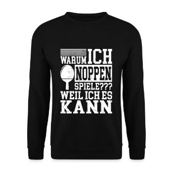 Tischtennis Noppen - Unisex Pullover - Schwarz - Vorne - Alina (178cm) & Michal (187cm)