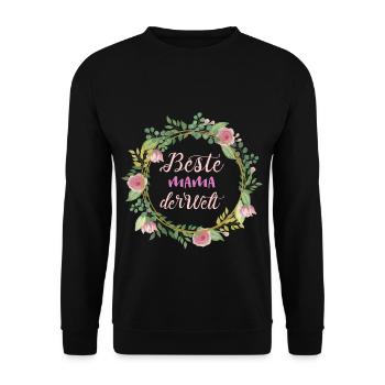 beste Mama der Welt - Unisex Pullover - Schwarz - Vorne - Alina (178cm) & Michal (187cm)