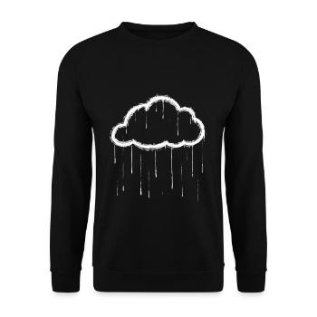 Wolke - Rainy Cloud - Unisex Sweatshirt - black - Front - Alina (178cm) & Michal (187cm)