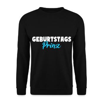 Geburtstags Prinz - Unisex Pullover - Schwarz - Vorne - Alina (178cm) & Michal (187cm)