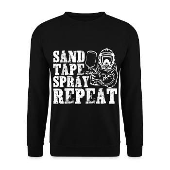 Peintre et vernisseur, le métier le meilleur et le plus ennuyeux - Sweat-shirt Unisexe - noir - Devant - Alina (178cm) & Michal (187cm)