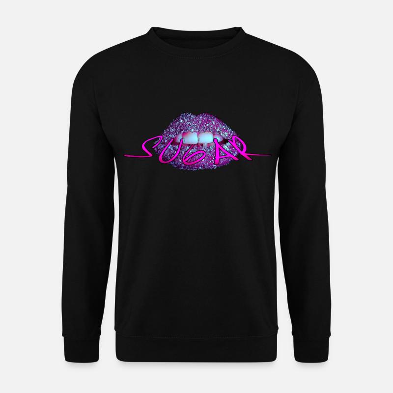 Zucker Lippen - Unisex Pullover - Schwarz
