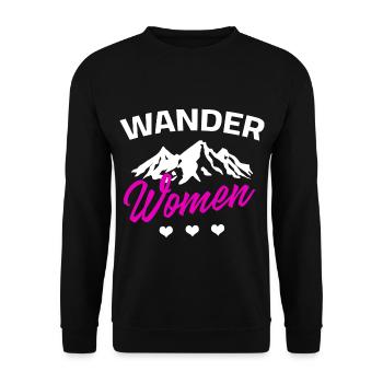 Wanderwomen Randonnée Montagne Femme Randonnée Femme - Sweat-shirt Unisexe - noir - Devant - Alina (178cm) & Michal (187cm)