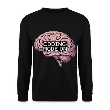 Coding Mode On 12 - Unisex Pullover - Schwarz - Vorne - Alina (178cm) & Michal (187cm)