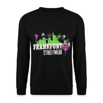 Francfort, Skyline, ville, Allemagne, Graffiti - Sweat-shirt Unisexe - noir - Devant - Alina (178cm) & Michal (187cm)