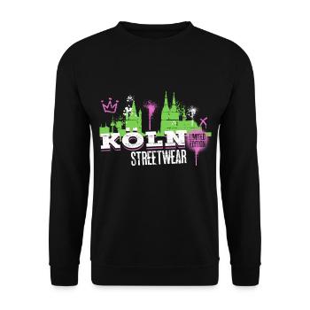 Cologne Skyline Ville Allemagne Cologne Graffiti - Sweat-shirt Unisexe - noir - Devant - Alina (178cm) & Michal (187cm)