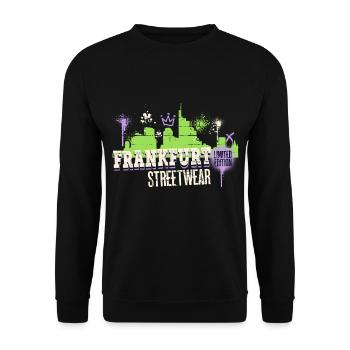 Francfort, Skyline, ville, Allemagne, Graffiti - Sweat-shirt Unisexe - noir - Devant - Alina (178cm) & Michal (187cm)