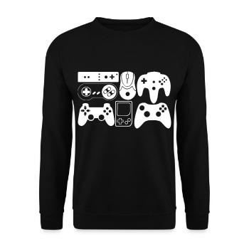 Controller gaming - Unisex Sweatshirt - black - Front - Alina (178cm) & Michal (187cm)
