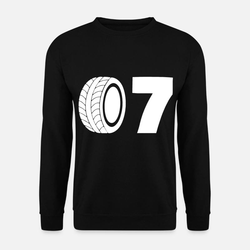 Motorsport Reifen Nummer 07 - Unisex Pullover - Schwarz