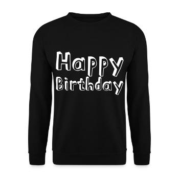 Cadeau d’anniversaire Joyeux cadeau d’anniversaire - Sweat-shirt Unisexe - noir - Devant - Alina (178cm) & Michal (187cm)