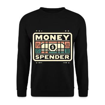 Money Spender 6 - Unisex Pullover - Schwarz - Vorne - Alina (178cm) & Michal (187cm)