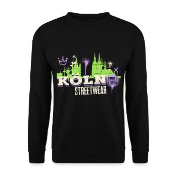Cologne Skyline City Germany Cologne Graffiti - Unisex Sweatshirt - black - Front - Alina (178cm) & Michal (187cm)