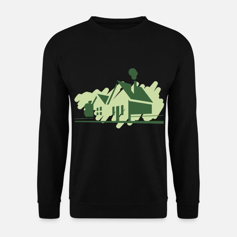 Häuser - Unisex Pullover - Schwarz