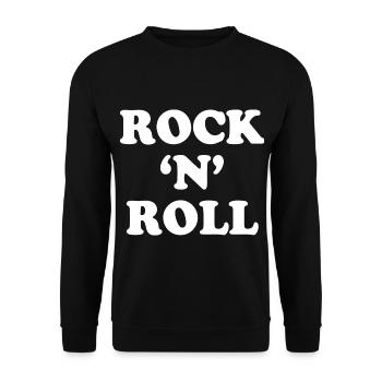 ROCK N ROLL Rock and Roll Rocker - Unisex Pullover - Schwarz - Vorne - Alina (178cm) & Michal (187cm)
