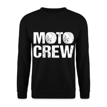 Moto Crew Motorcycle Biker - Sweat-shirt Unisexe - noir - Devant - Alina (178cm) & Michal (187cm)