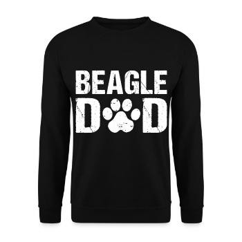 Beagle Dad Beagle Hunde - Unisex Pullover - Schwarz - Vorne - Alina (178cm) & Michal (187cm)