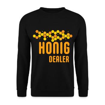 Beekeeper - Honey Dealer - Beekeeping Bees - Unisex Sweatshirt - black - Front - Alina (178cm) & Michal (187cm)