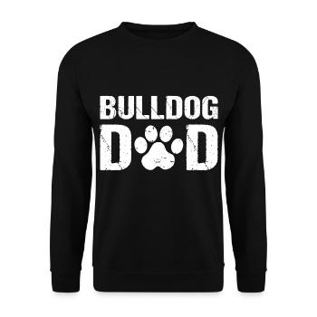 Bulldog Dad Bulldogs - Unisex Sweatshirt - black - Front - Alina (178cm) & Michal (187cm)