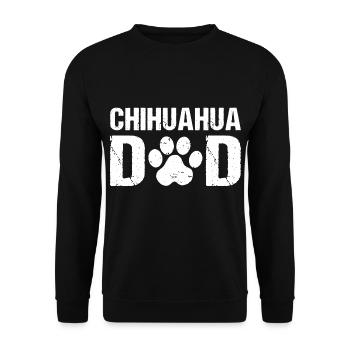 Chihuahua Papa Chihuahua Chiens - Sweat-shirt Unisexe - noir - Devant - Alina (178cm) & Michal (187cm)