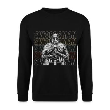 Sword Warrior Swords - Unisex Sweatshirt - black - Front - Alina (178cm) & Michal (187cm)