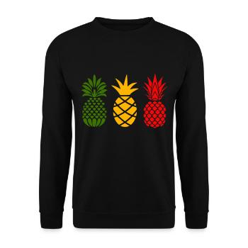 Pineapple - Unisex Sweatshirt - black - Front - Alina (178cm) & Michal (187cm)