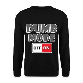 Dumb fashion on off gift - Unisex Sweatshirt - black - Front - Alina (178cm) & Michal (187cm)