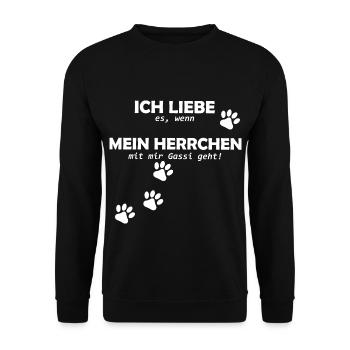 Hunde Spruch - Unisex Pullover - Schwarz - Vorne - Alina (178cm) & Michal (187cm)