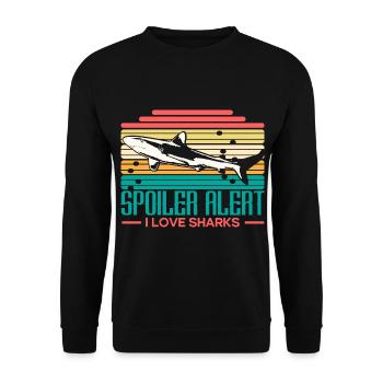 Requin Prédateur Idée cadeau - Sweat-shirt Unisexe - noir - Devant - Alina (178cm) & Michal (187cm)