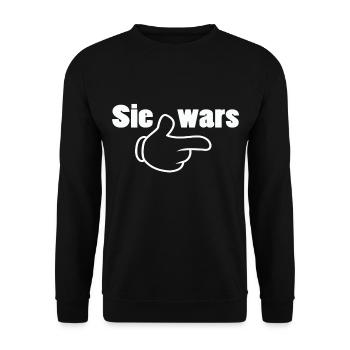 Sie wars Partnershirt Geschwister Zwillinge - Unisex Pullover - Schwarz - Vorne - Alina (178cm) & Michal (187cm)