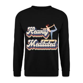 Meditation, Zen Yoga und Pilates - Unisex Pullover - Schwarz - Vorne - Alina (178cm) & Michal (187cm)