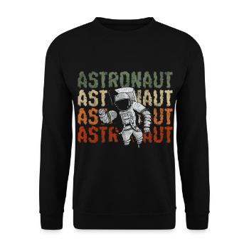 Weltraum Raumfahrt Kosmonaut - Unisex Pullover - Schwarz - Vorne - Alina (178cm) & Michal (187cm)
