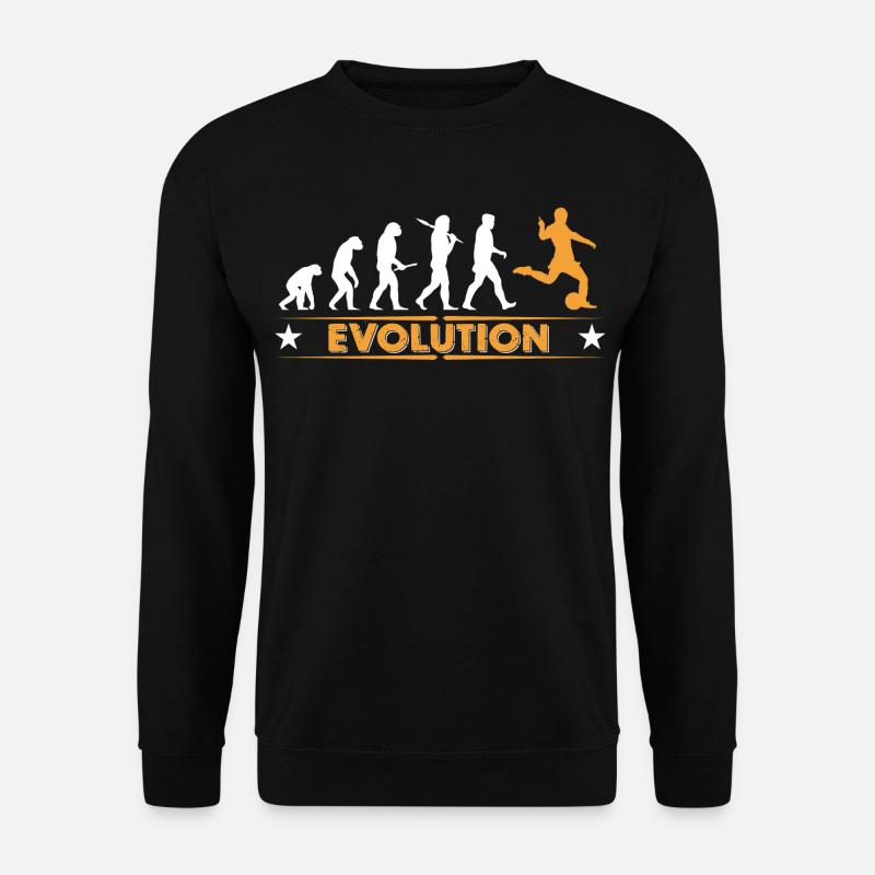 Football evolution - orange/white - Unisex Sweatshirt - black