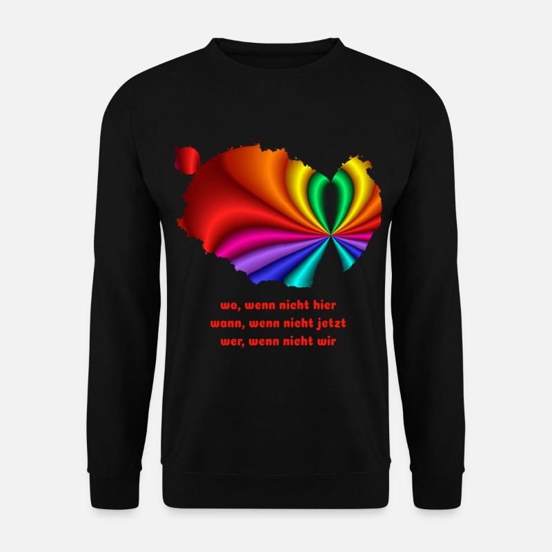 wer wenn nicht wir ... Protest, Widerstand, Demon - Unisex Pullover - Schwarz