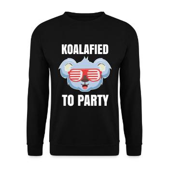 Koala Bear Party Funny Funny Celebrate Gift - Sweat-shirt Unisexe - noir - Devant - Alina (178cm) & Michal (187cm)