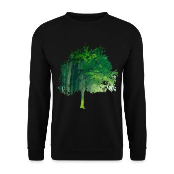 Fractale & Arc-en-ciel, nerd cadeau, arbre et coloré - Sweat-shirt Unisexe - noir - Devant - Alina (178cm) & Michal (187cm)