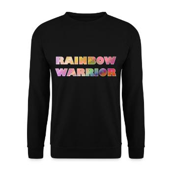 Guerrier arc-en-ciel - Sweat-shirt Unisexe - noir - Devant - Alina (178cm) & Michal (187cm)