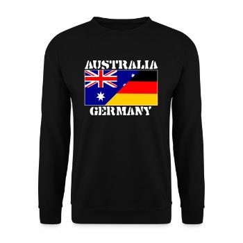 Australia Allemagne,Germany friendship,Drapeau - Sweat-shirt Unisexe - noir - Devant - Alina (178cm) & Michal (187cm)