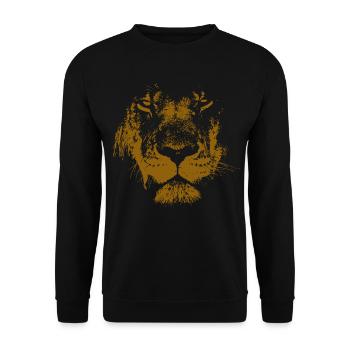 Lion - Sweat-shirt Unisexe - noir - Devant - Alina (178cm) & Michal (187cm)