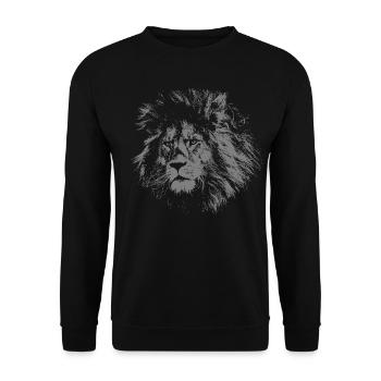 Lion - Sweat-shirt Unisexe - noir - Devant - Alina (178cm) & Michal (187cm)