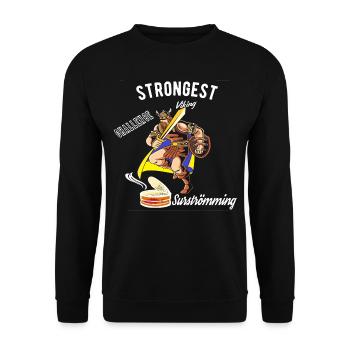 Surströmming Challenge, Viking Shirt Swedish FUN - Unisex Sweatshirt - black - Front - Alina (178cm) & Michal (187cm)