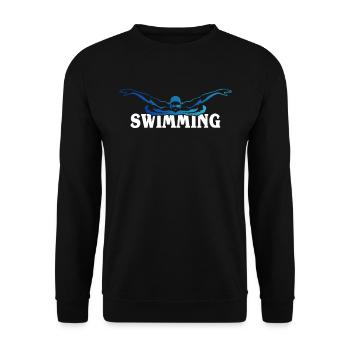 Swimming Shirt Swimming Tires Pool Water Geschen - Unisex Sweatshirt - black - Front - Alina (178cm) & Michal (187cm)