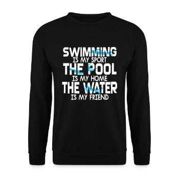 Maillot de bain de piscine - Sweat-shirt Unisexe - noir - Devant - Alina (178cm) & Michal (187cm)