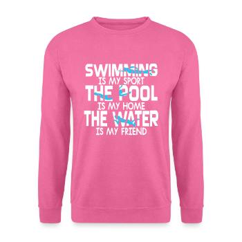 Maillot de bain de piscine - Sweat-shirt Unisexe - rose - Devant
