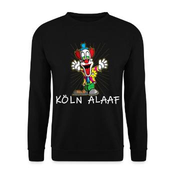 Clown Köln Alaaf,Karneval Fastnacht,Kostüm Shirt - Unisex Pullover - Schwarz - Vorne - Alina (178cm) & Michal (187cm)