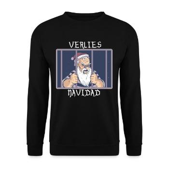 Santa Prison,Donjon de Noël, Feliz Navidad - Sweat-shirt Unisexe - noir - Devant - Alina (178cm) & Michal (187cm)