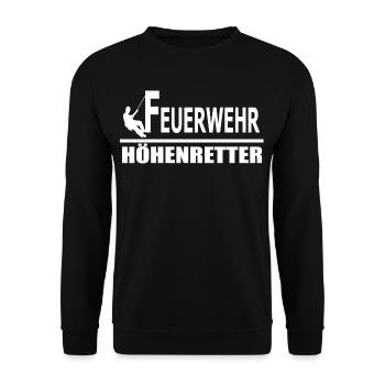 Fire Brigade Altitude Rescuer,112 Outfit Mountain Rescue shirt - Unisex Sweatshirt - black - Front - Alina (178cm) & Michal (187cm)